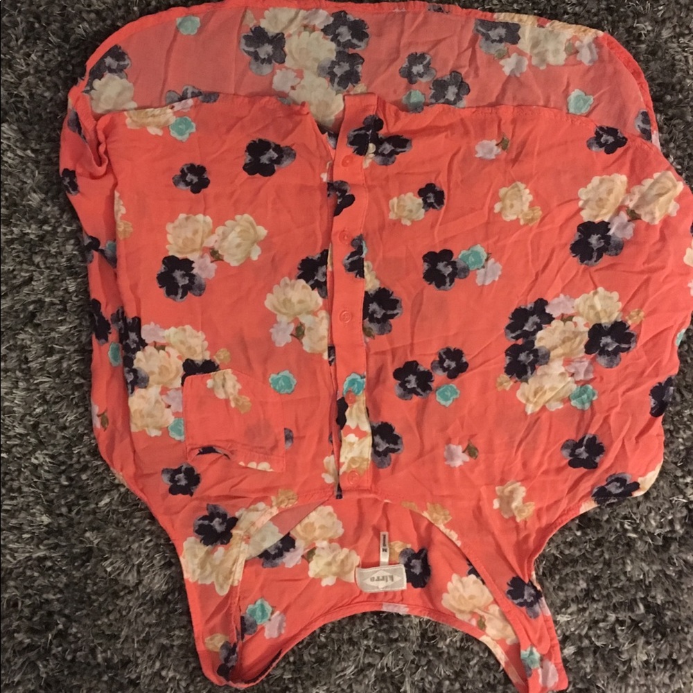 Pac sun orange button down tank top